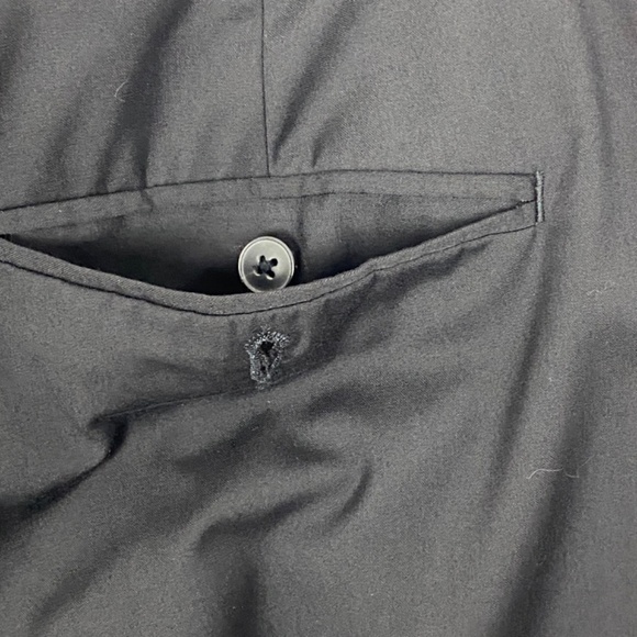 H&M Dress Pants Mens 36 Regular Fit Black Flat Front Straight Leg Trousers - Picture 11 of 14